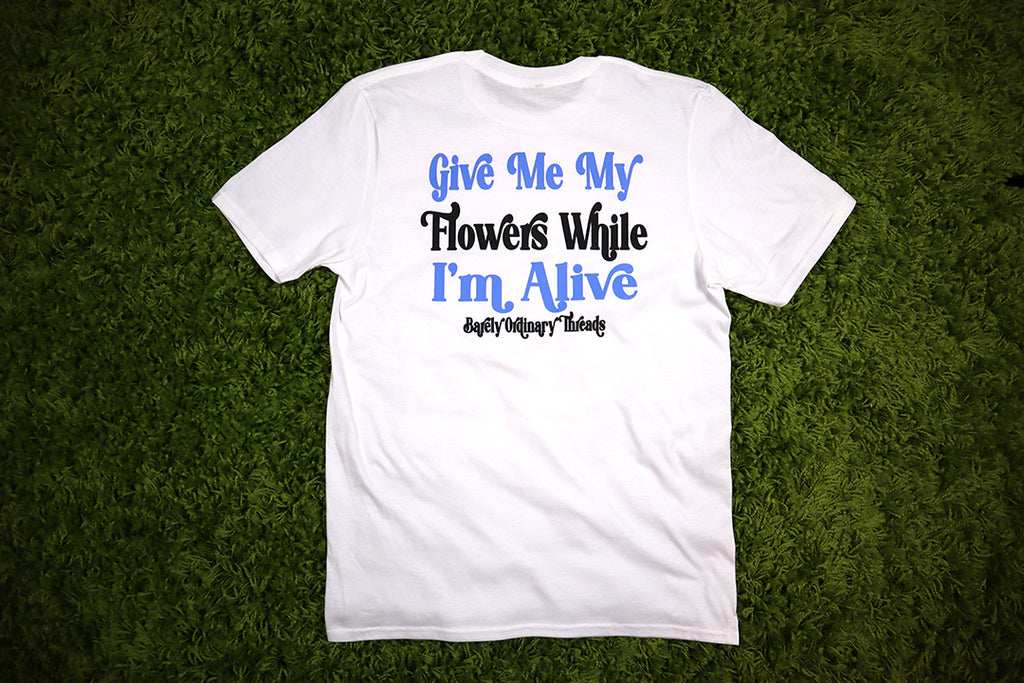 Barely "Flowers" Tee (Clb/Blk) - Barely Ordinary