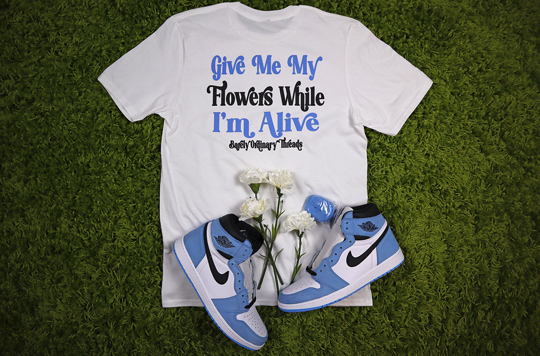 Barely "Flowers" Tee (Clb/Blk) - Barely Ordinary
