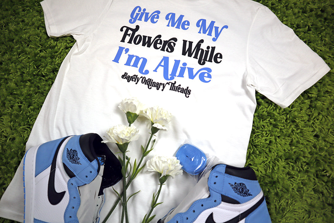 Barely "Flowers" Tee (Clb/Blk) - Barely Ordinary