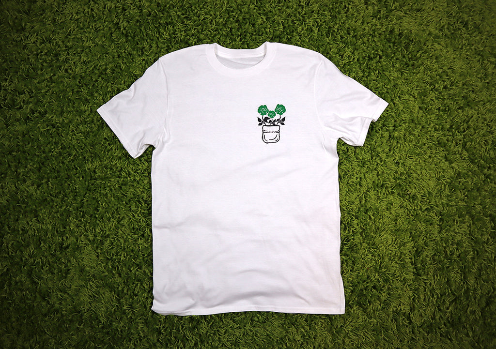 Barely "Flowers" Tee (Grn/Blk) - Barely Ordinary