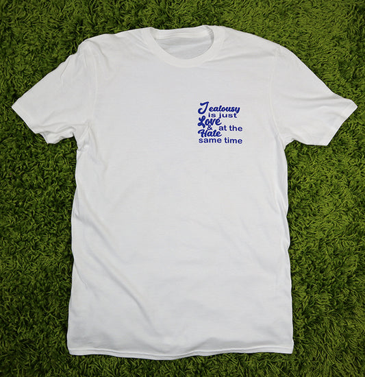 Barely "Jealousy" Tee (Wht/Blu)