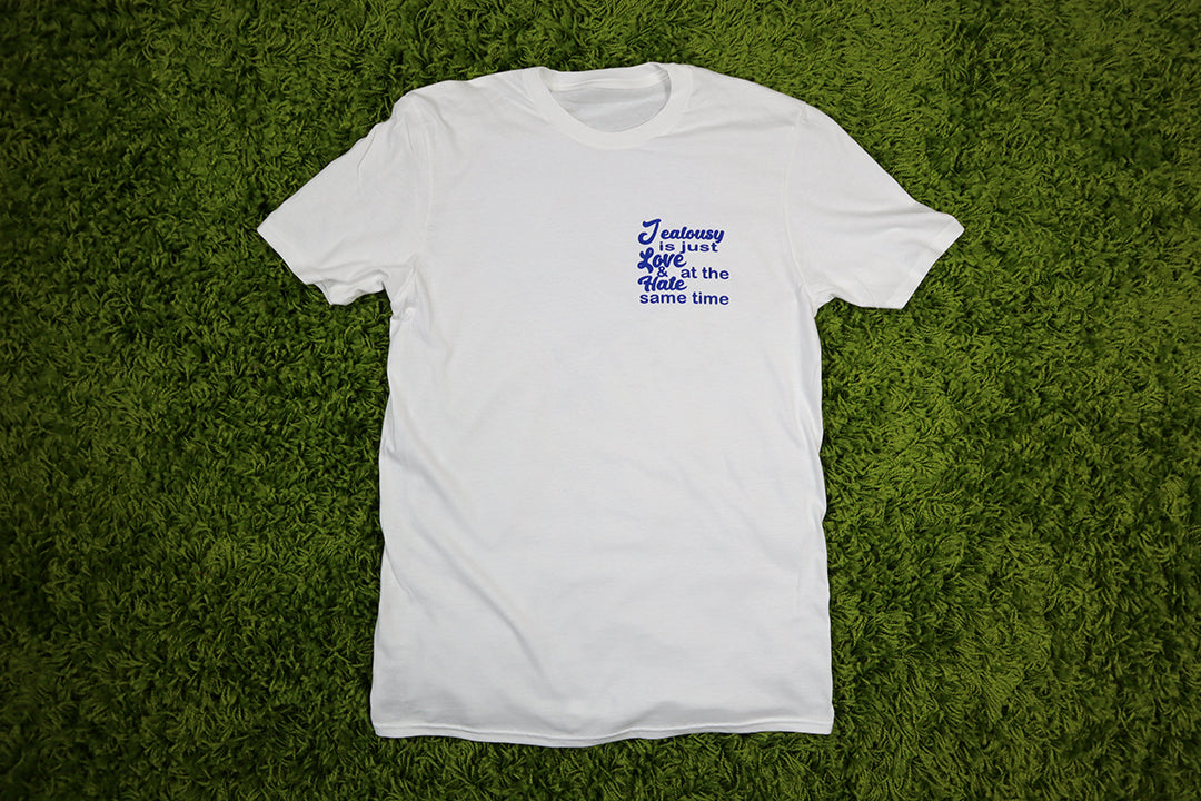 Barely "Jealousy" Tee (Wht/Blu)