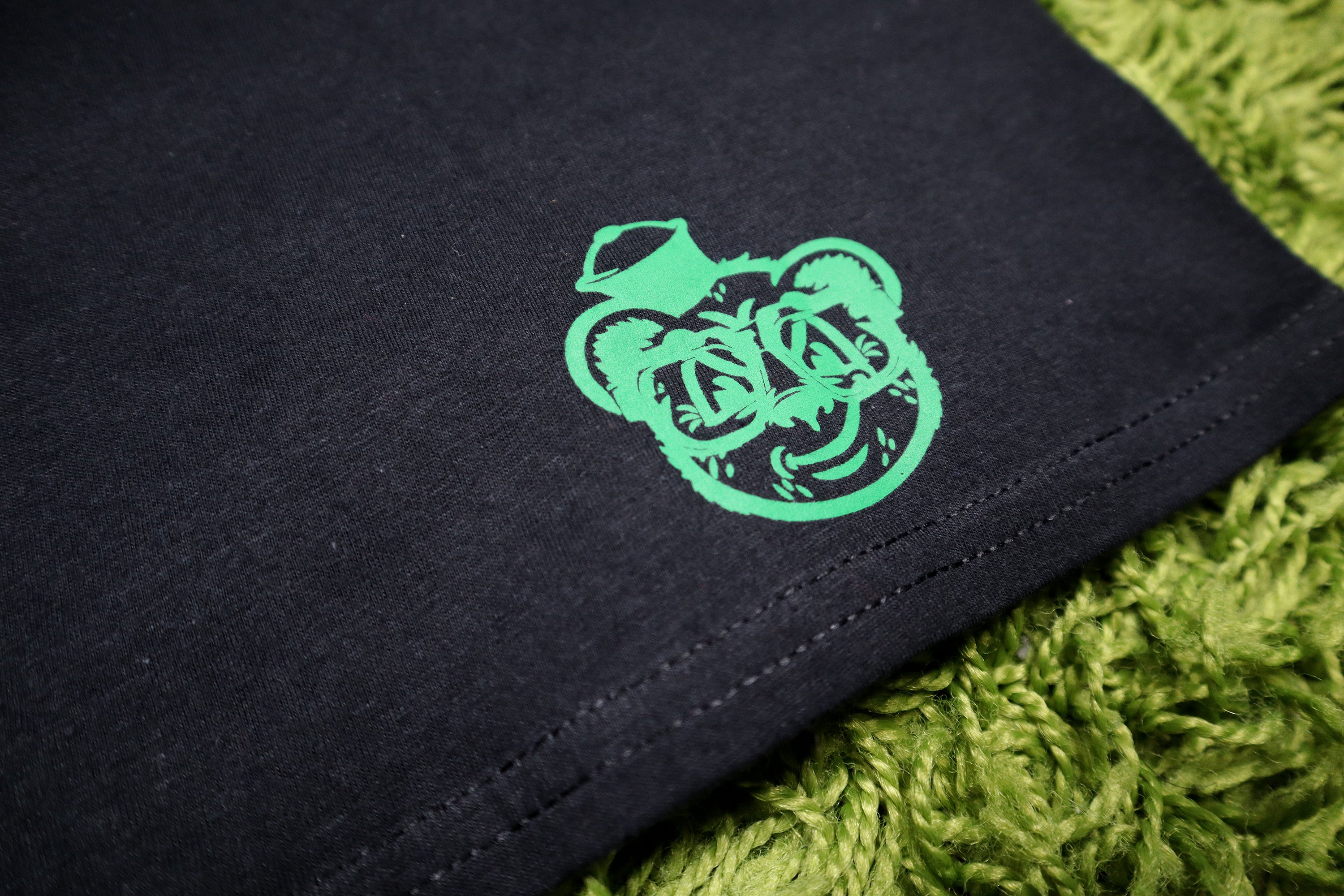 Barely "Stamped" Logo Tee (Blk/Grn) - Barely Ordinary