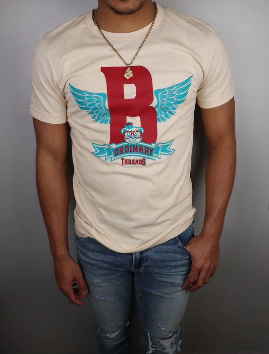Barely "Winged B" Tee (Burg/Teal) - Barely Ordinary