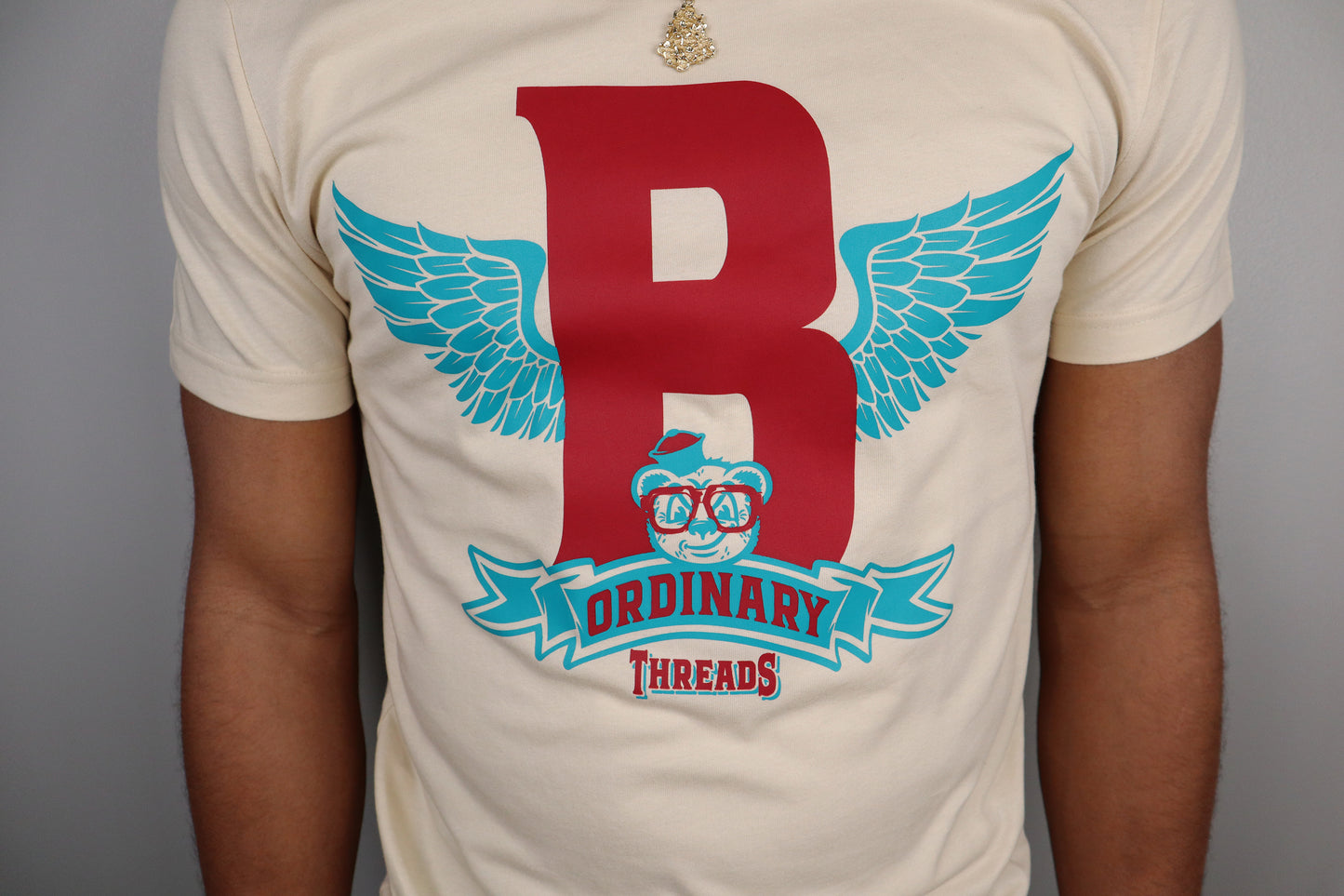 Barely "Winged B" Tee (Burg/Teal) - Barely Ordinary