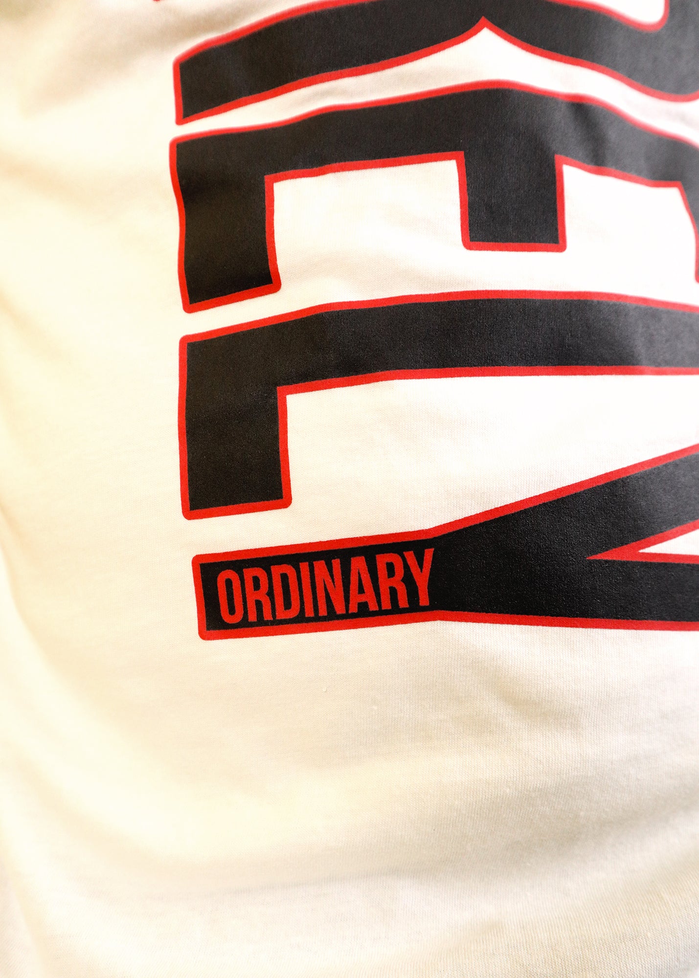 Barely Vertical Logo Tee (Wht/Blk/Red)