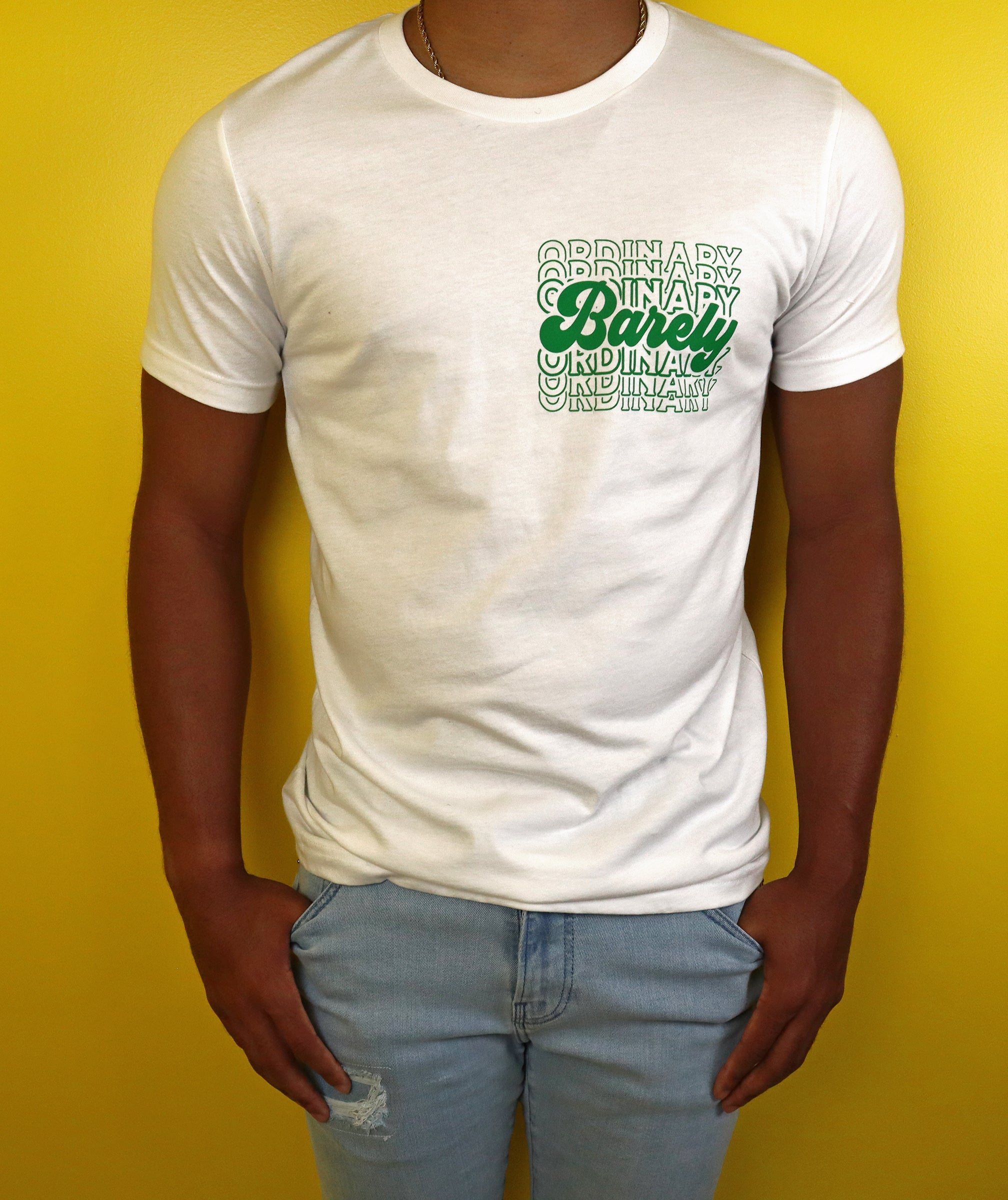 Barely "Postcard" Tee (Wht/Grn)
