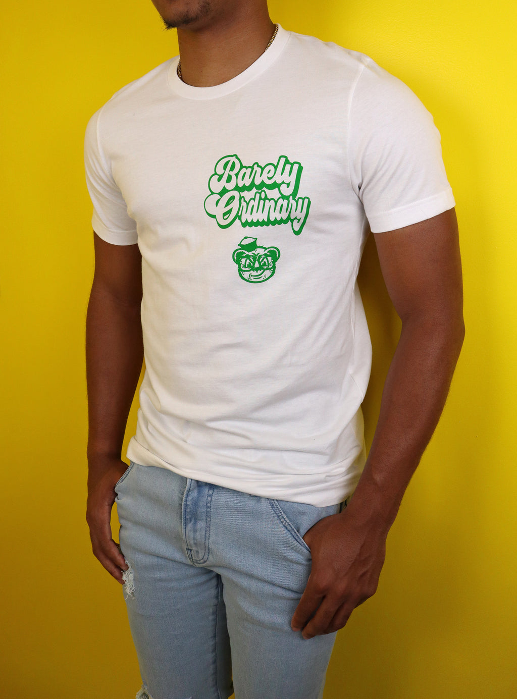 Barely "Name Tag" Tee (Wht/Grn)