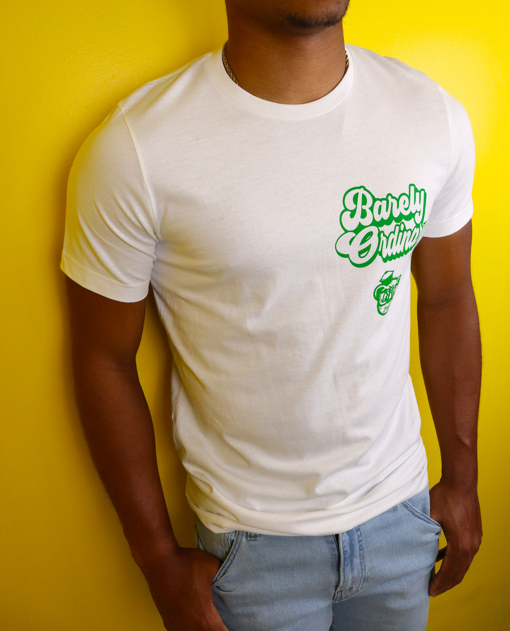 Barely "Name Tag" Tee (Wht/Grn)