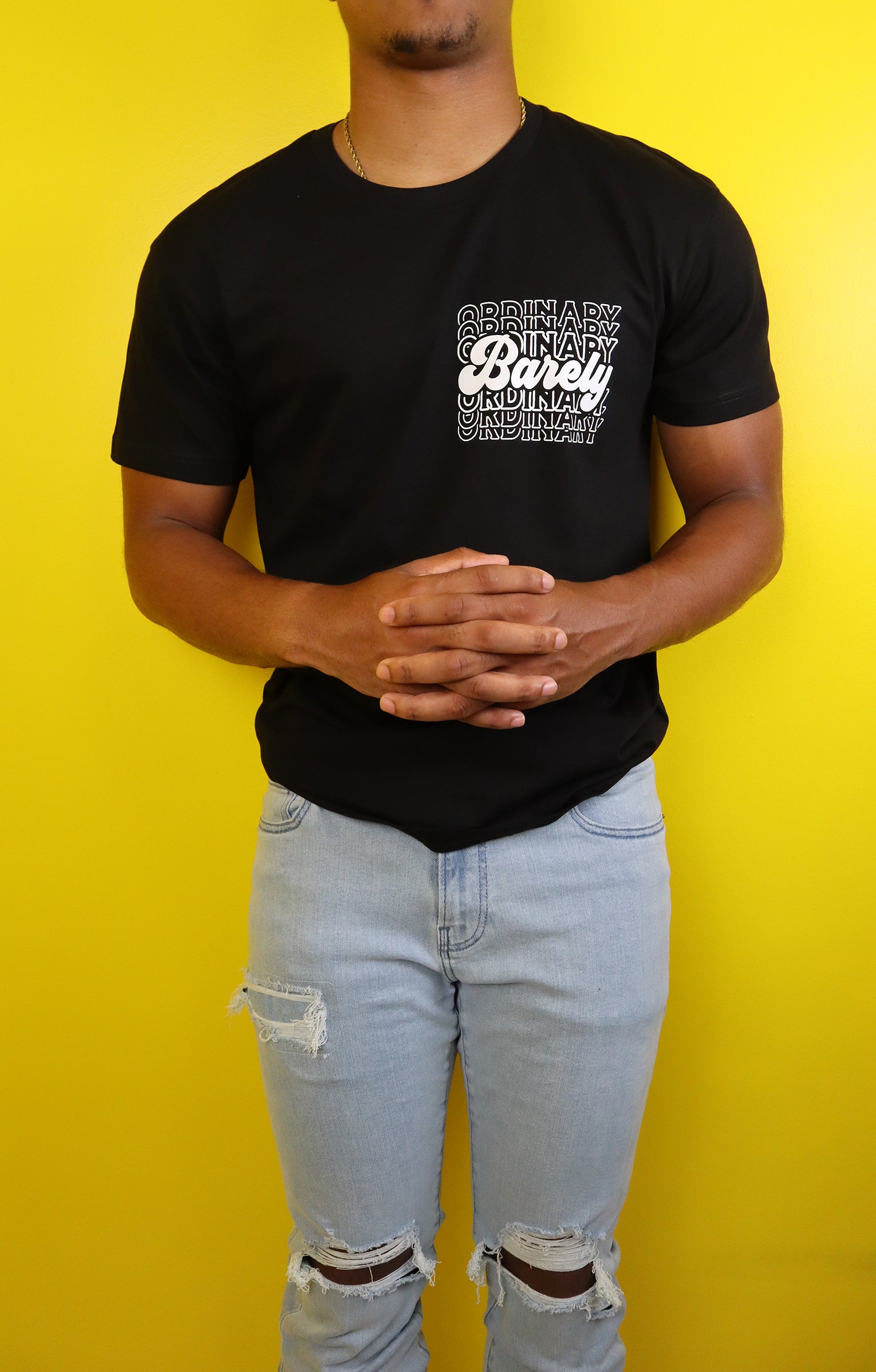 Barely "Postcard" Tee (Blk/Wht)